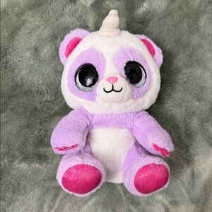 Plush Unicorn Panda Toy - Purple and White